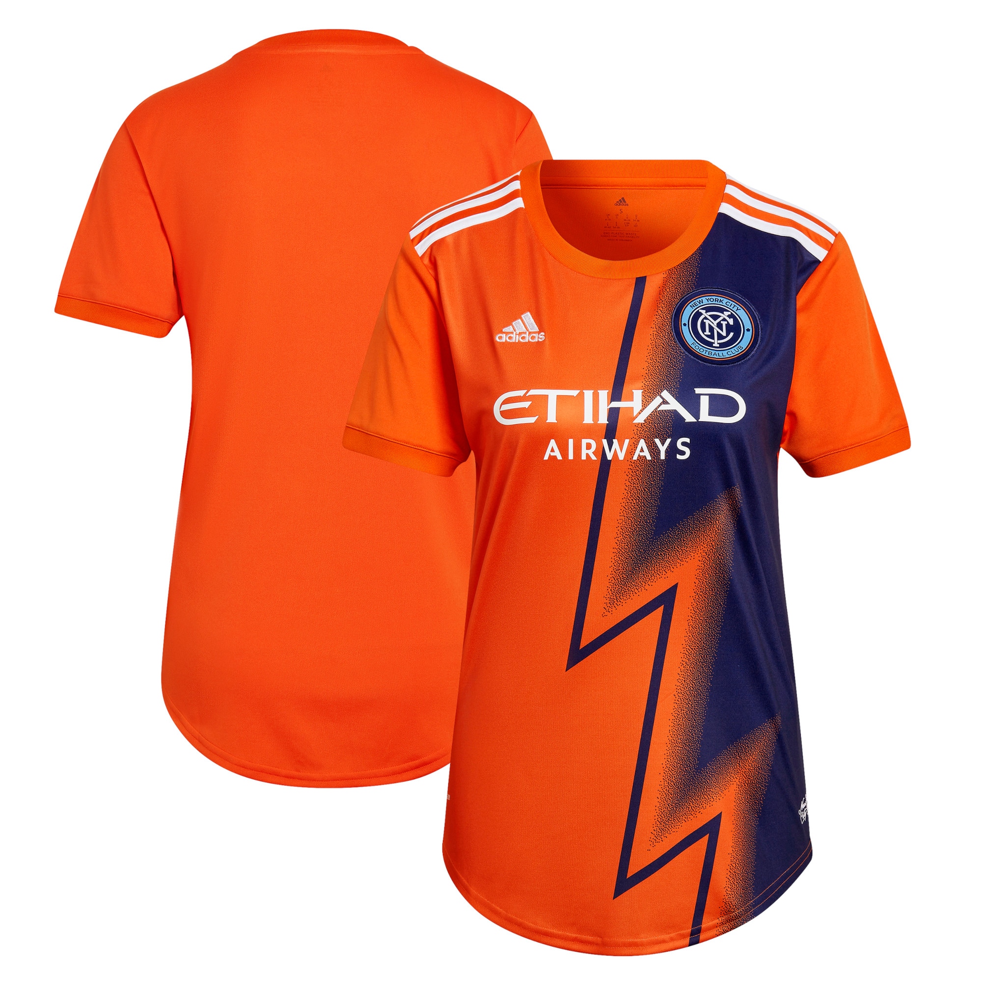 New York City FC Women's 2022 The Volt Kit Replica Blank Jersey – Orange