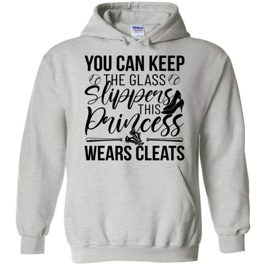 Keep The Glass Slippers This Princess Wears Cleats Softball Hoodies