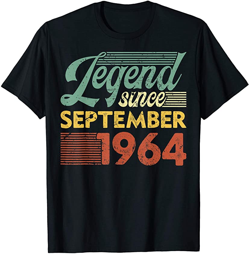 Vintage Legend Since September 1964 Birthday T-Shirt