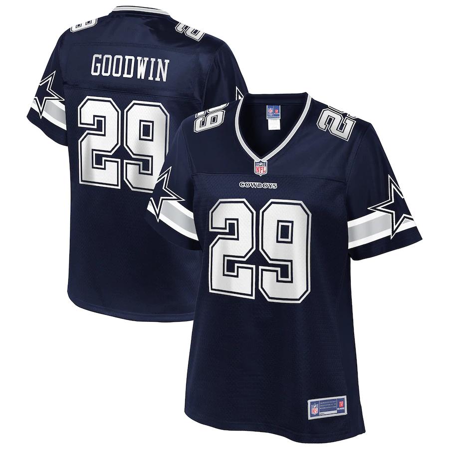 Cj Goodwin Dallas Cowboys NFL Pro Line Womens Team Player Jersey – Navy