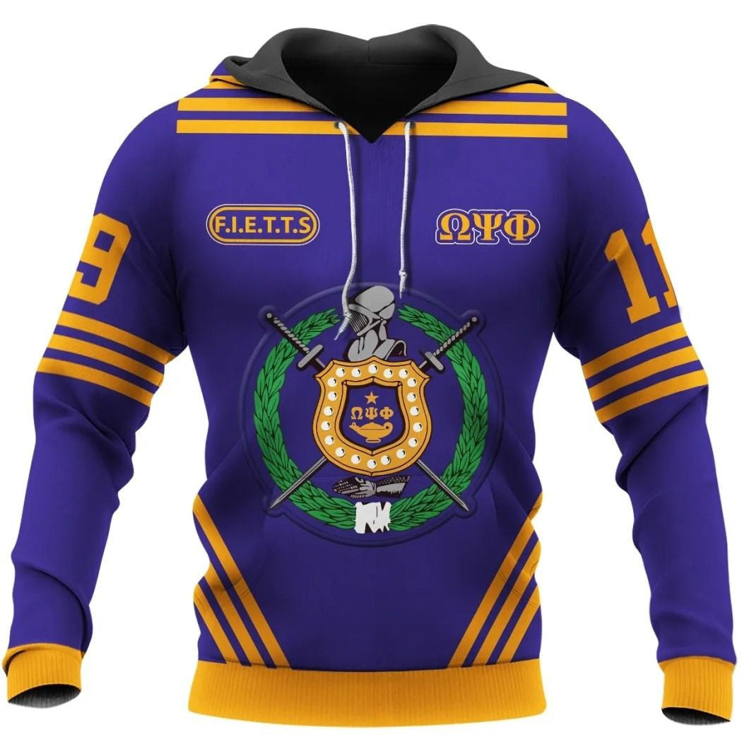 Fraternity Hoodie – Omega Psi Phi Three Line Style Hoodie