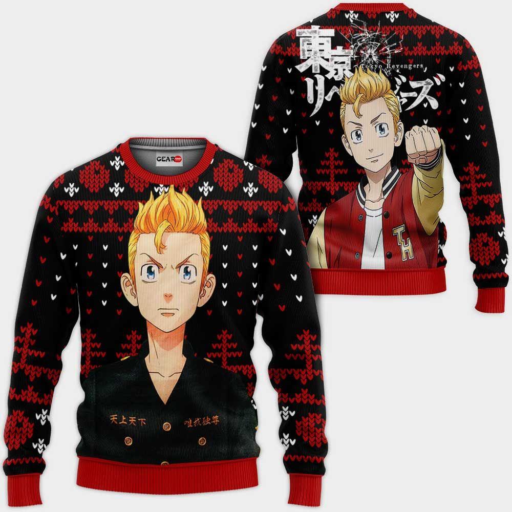 Takemichi Hanagaki Ugly Christmas Sweater Custom Anime Tokyo Revengers Xmas Gifts