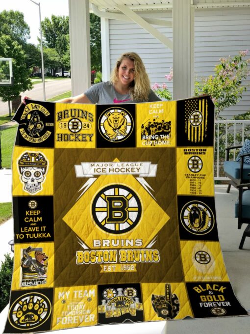 Boston Bruins Quilt Blanket Bh92