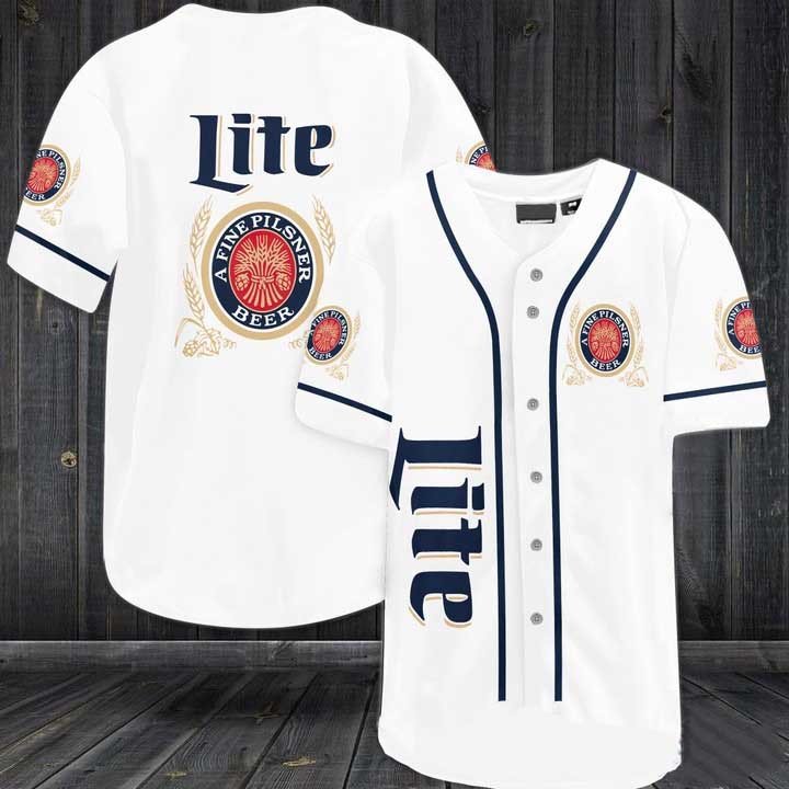 Miller Lite Beer Baseball Jersey Shirt