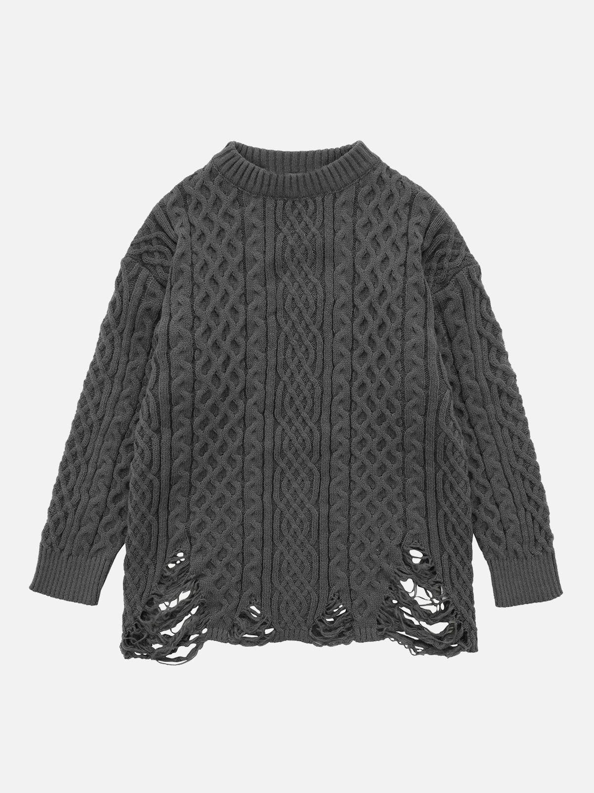 Talishko™ – Vintage Twist Hole Sweater