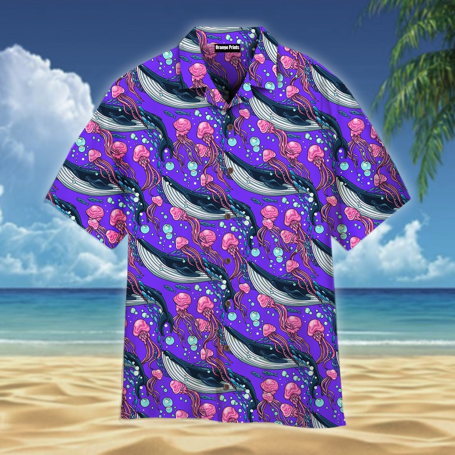 Whales With Jellyfish Aloha Hawaii Shirts For Men Women Ha92969