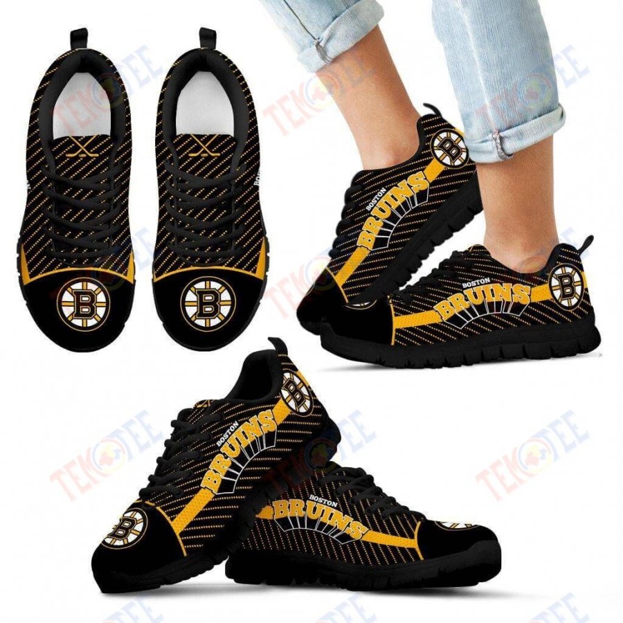 Mens Womens Boston Bruins Sneakers Lovely Stylish Fabulous Little Dots Running Shoes For Men Women TDT360