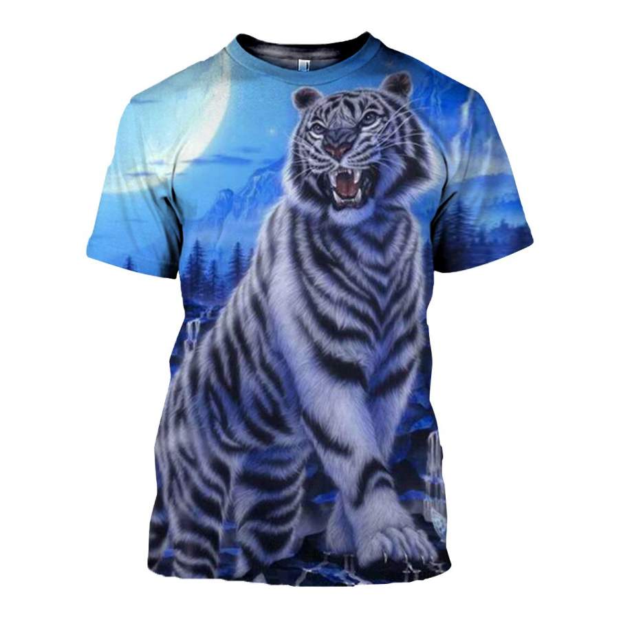 3D All Over Printed Tiger T Shirt Hoodie 5120195