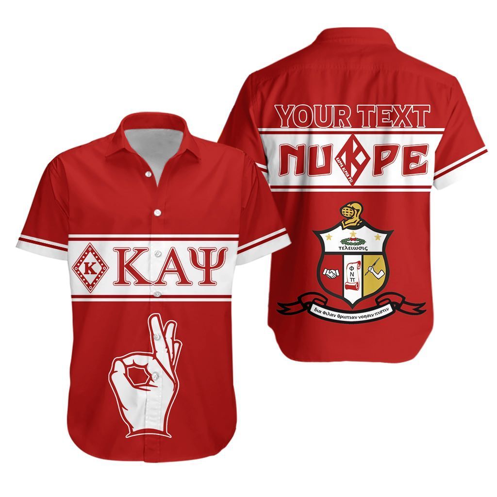(Custom Personalised) Kappa Alpha Psi Hawaiian Shirt – Hand Sign – Lt12