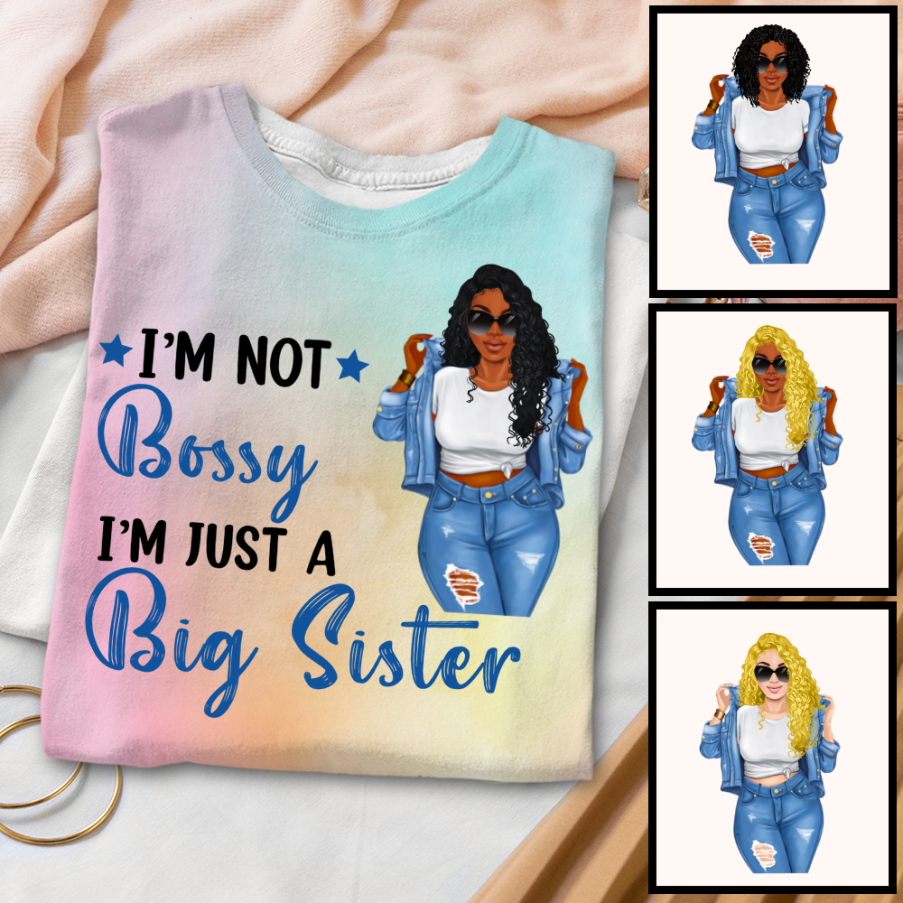 Bossy Sister Personalized Tie Dye Shirt Hoodie Ap349