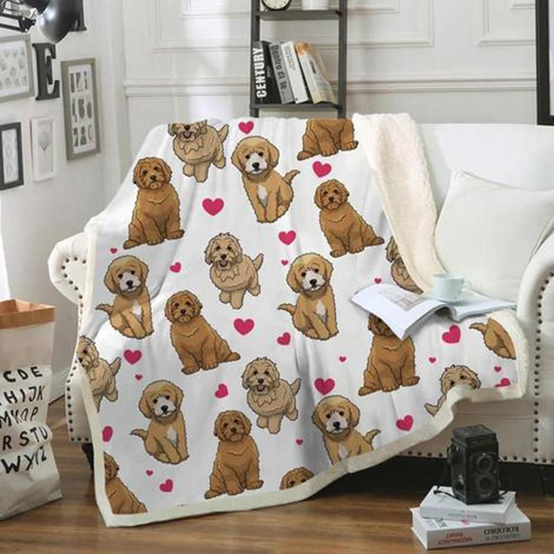 Goldendoodle Blanket, Christmas Gift, Dog Lover Blanket