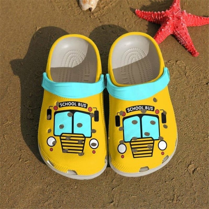 School Bus Driver 102 Gift For Lover Rubber clog Shoes Comfy Footwear