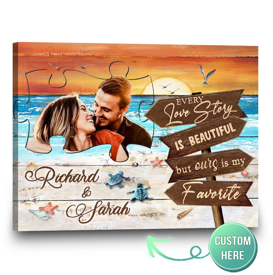 Stunning Gift Valentine’S Gift Idea For Couple Custom Canvas Wall Art Ours Is My Favorite