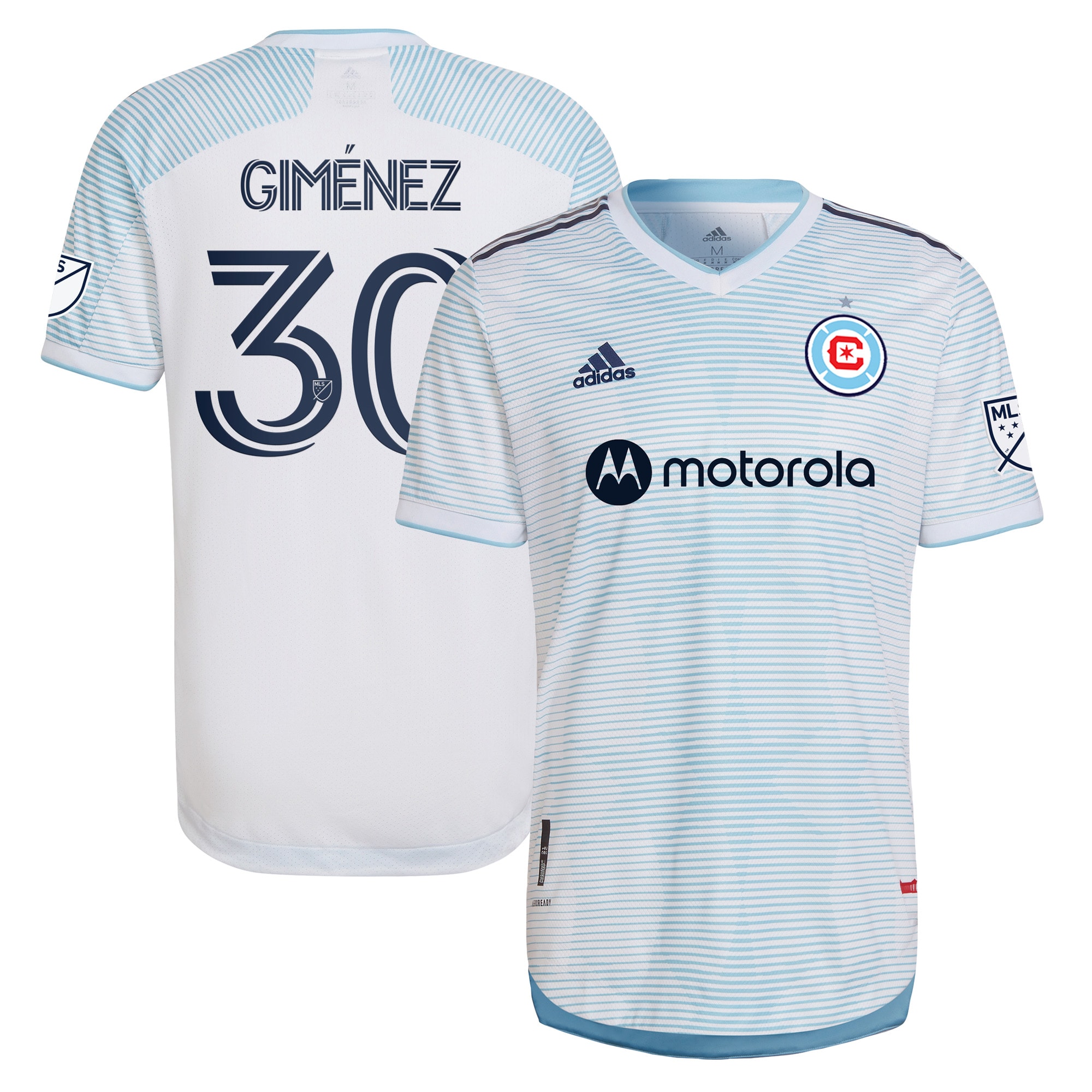 Gaston Gimenez Chicago Fire 2022 Lakefront Kit Authentic Player Jersey – White