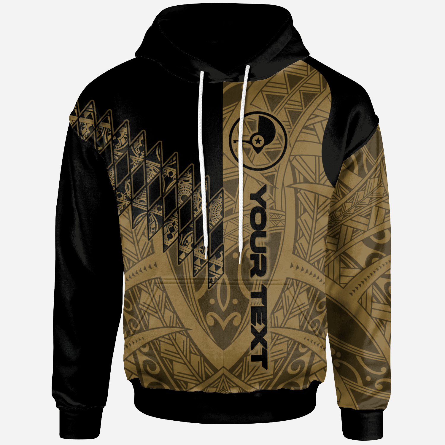 Yap Custom Personalised Hoodie – Gold Color Symmetry Style – BN01