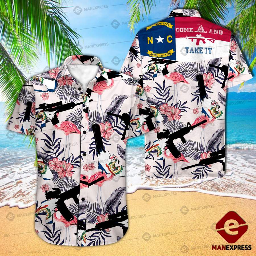 North Carolina United Patriot Three Percenter Hawaiian Shirt Ha101640