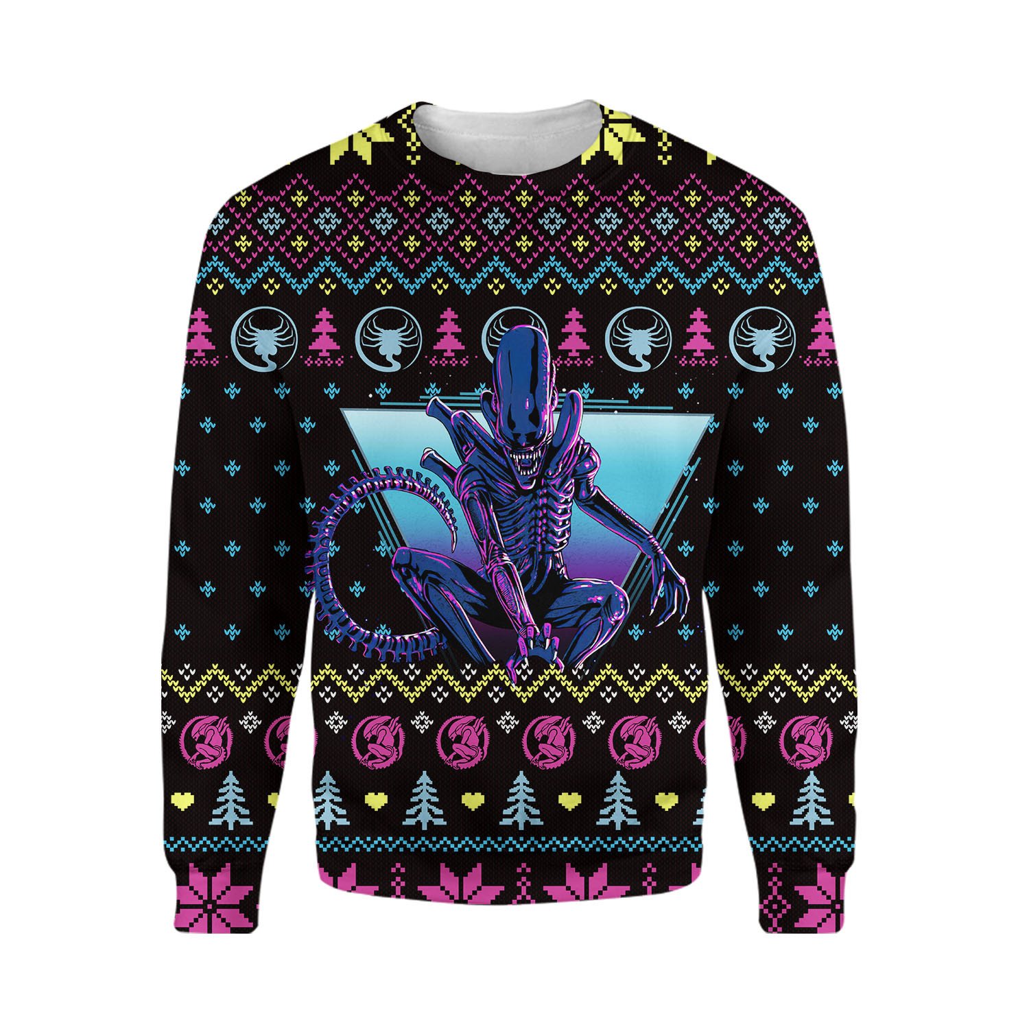 Aliens Ugly Xenomorph Christmas Ugly Sweater - VMTee
