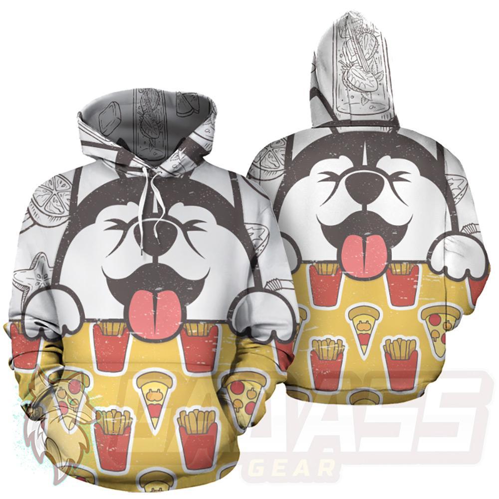 Happy Husky HUK-0016 Hoodie Allover