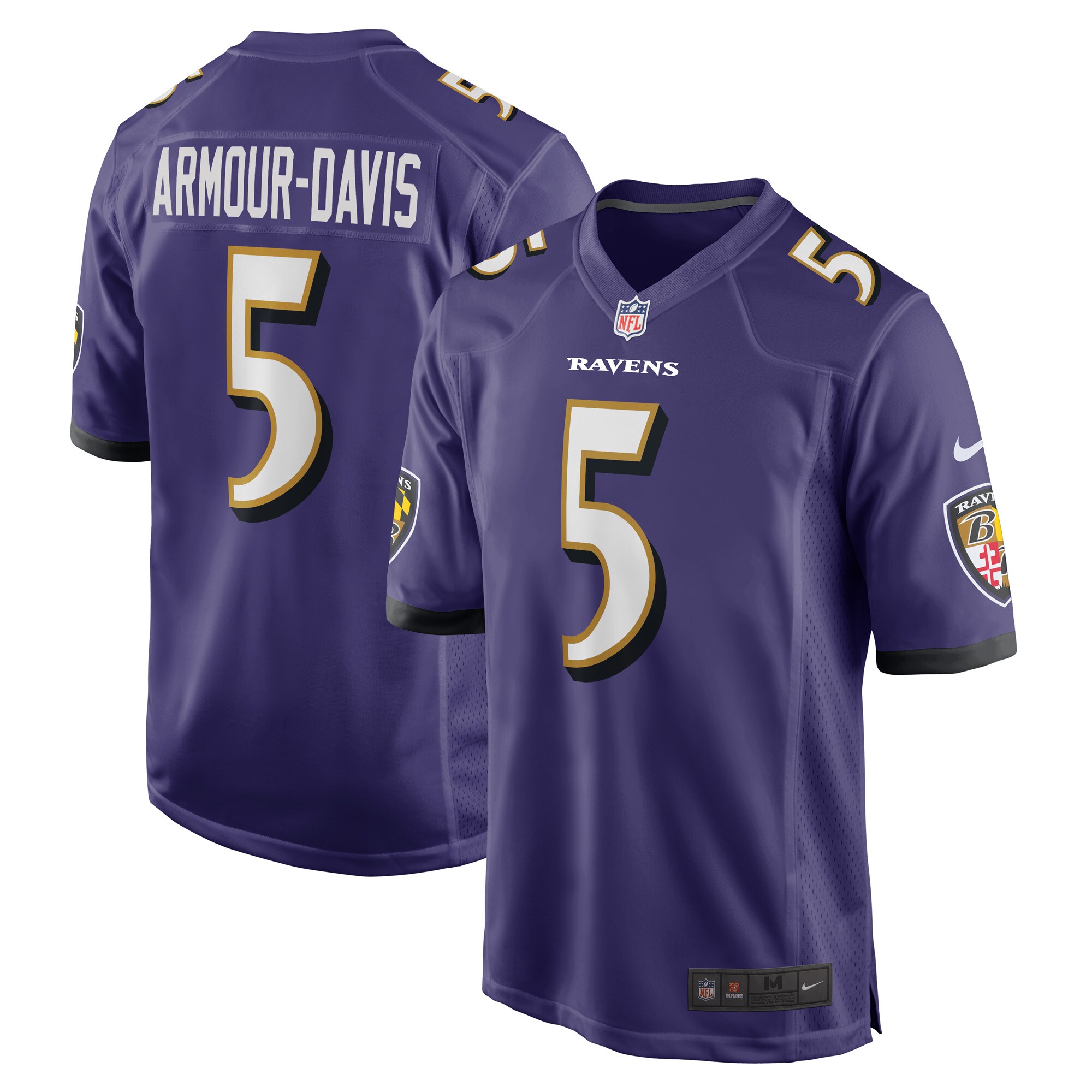 Jalyn Armour-Davis Baltimore Ravens Game Player Jersey – Purple