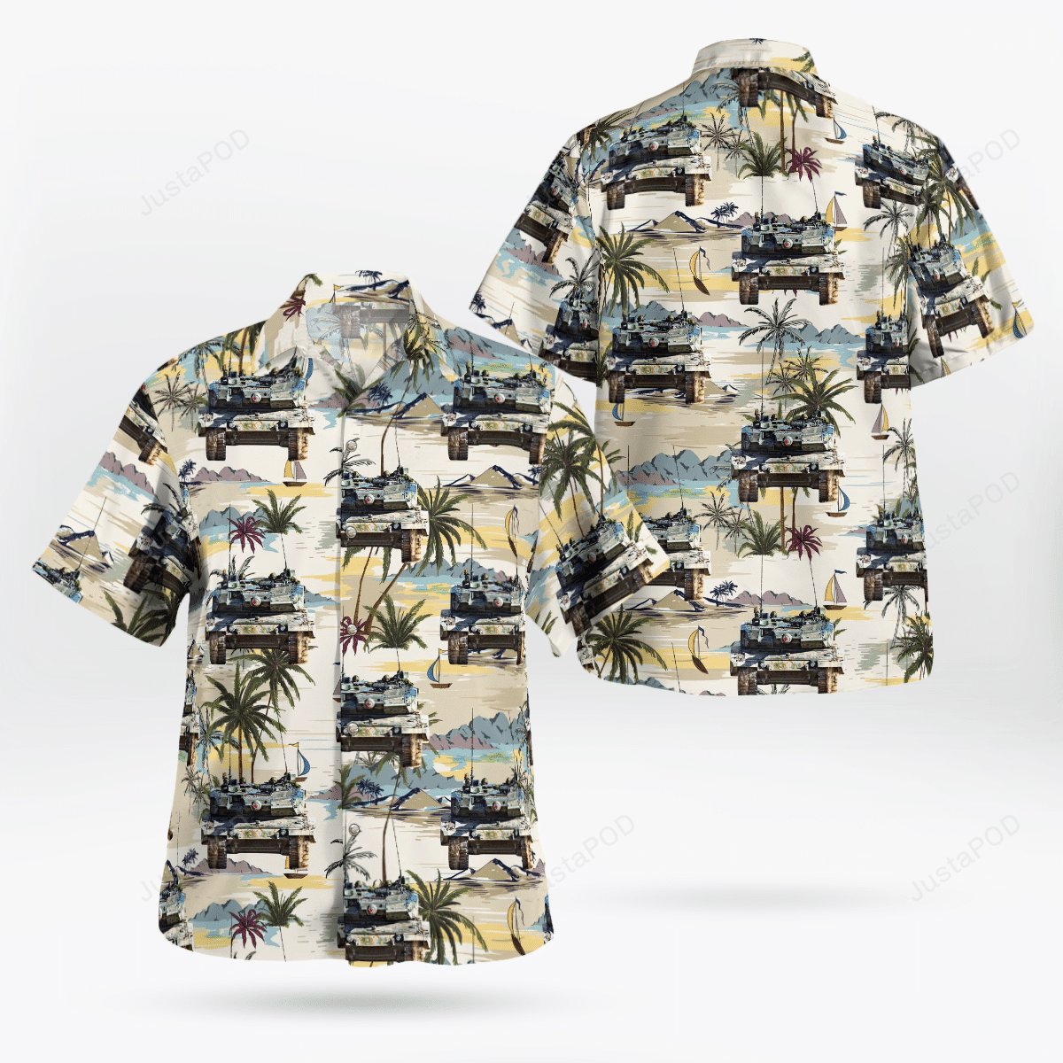 Canadian Army Leopard 2A4 Tank From Lord Strathcona’S Horse (Royal Canadians) Hawaiian Shirt