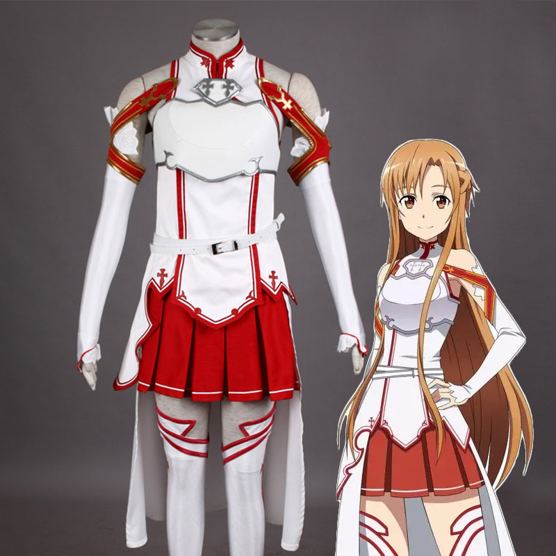 Anime Sword Art Online Yuuki Asuna Cosplay Costumes Game Uniform Halloween Carnival Suit For Women Girls alx