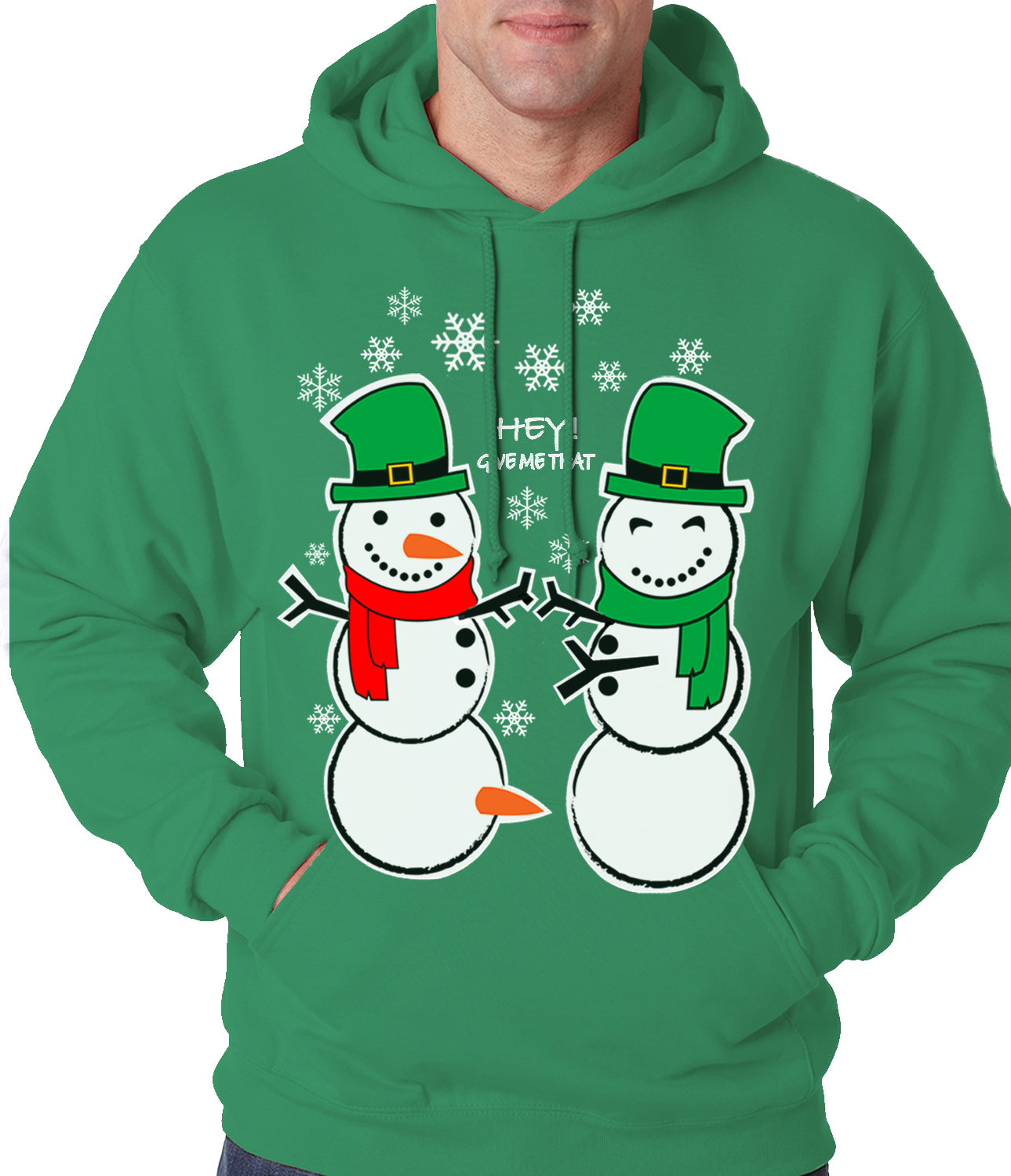 Ugly Christmas Sweater Perverted Snowman Adult Hoodie