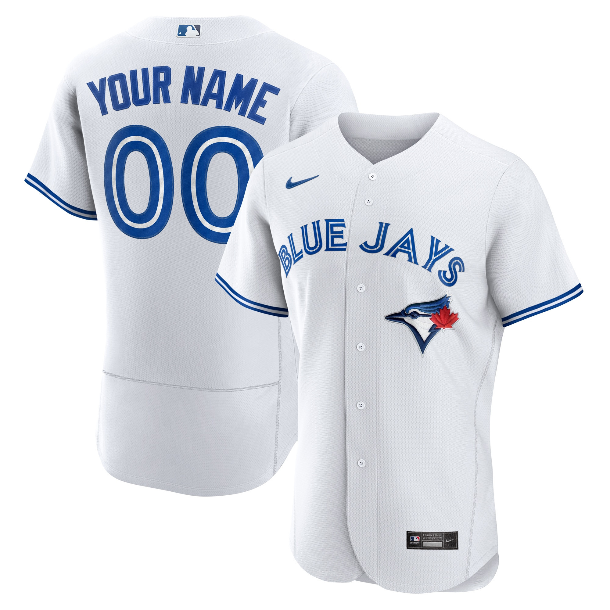 Toronto Blue Jays Home Authentic Custom Jersey White Custom Jerseys MLB