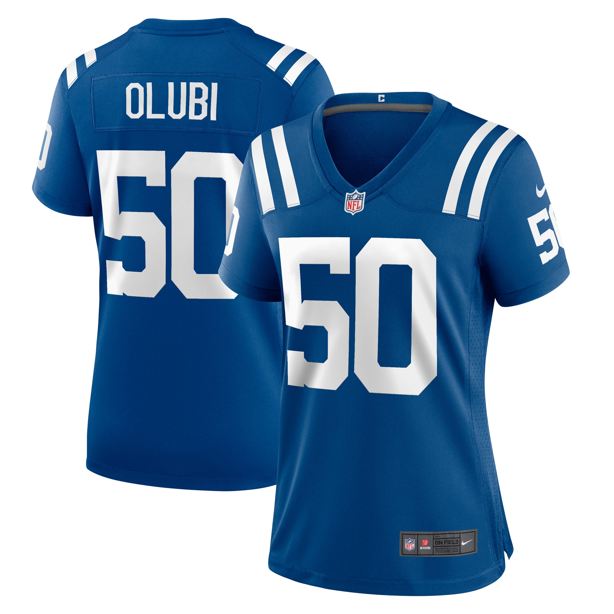 Women’s Indianapolis Colts Segun Olubi Royal Game Player Jersey