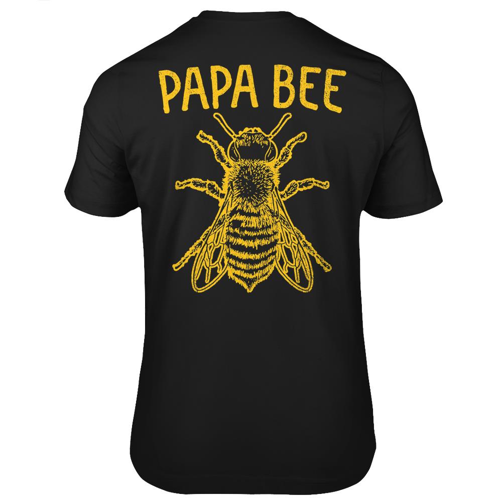 Mens Bee Papa Dad Father Keeper Keeping Apiarist Hive Gift Father’S Day Gift T Shirts Print On Back