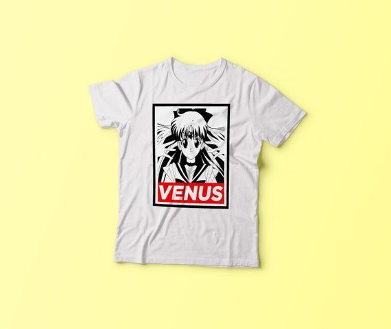 Sailor Venus Obey Inspired Shirt Sailor Moon Shirt Minako Aino Kawaii Anime Girl Anime Shirt Anime Shirt Sailor Moon Shirt