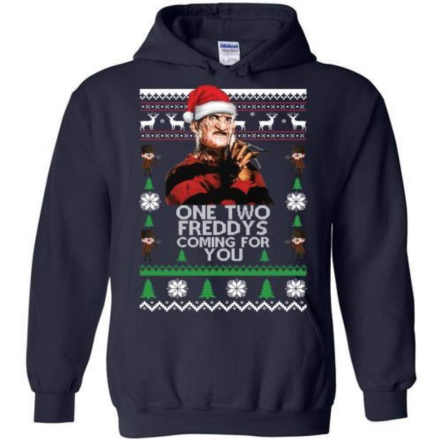 Freddy Krueger – One Two Freddys Coming For You Christmas Hoodie