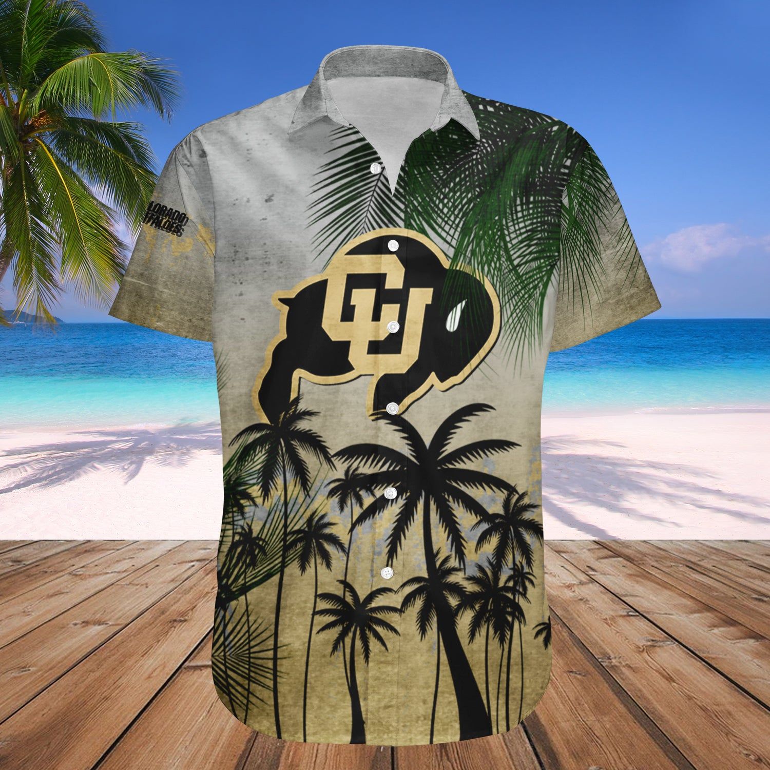 Colorado Buffaloes Hawaii Shirt Coconut Tree Tropical Grunge – NCCA