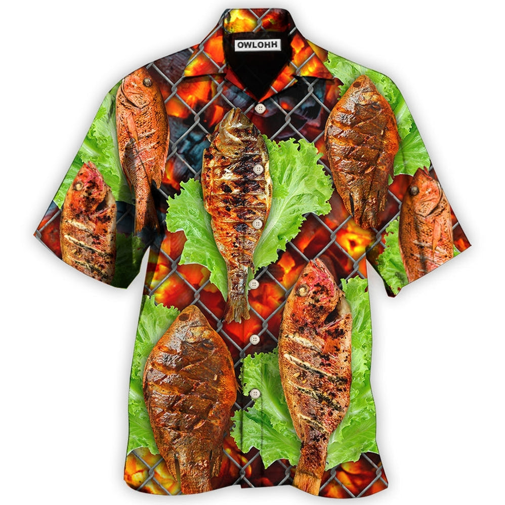 Food Delicious Grilled Fish Bbq Style Hawaii Shirt Ha52538