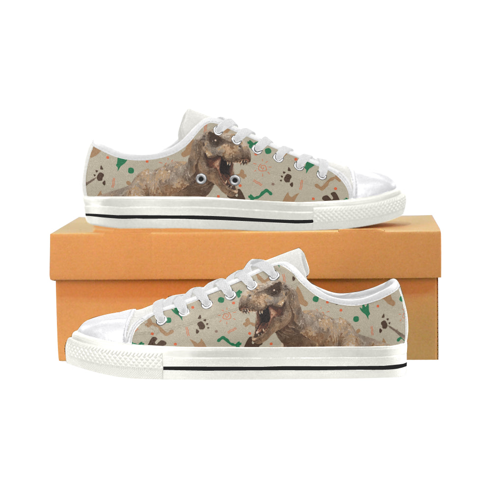 T-Rex White Women’s Classic Canvas Shoes