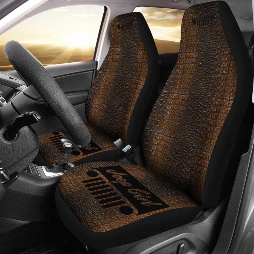 Jeep Girl Seat Cover – Alligator Dark Tan 101819