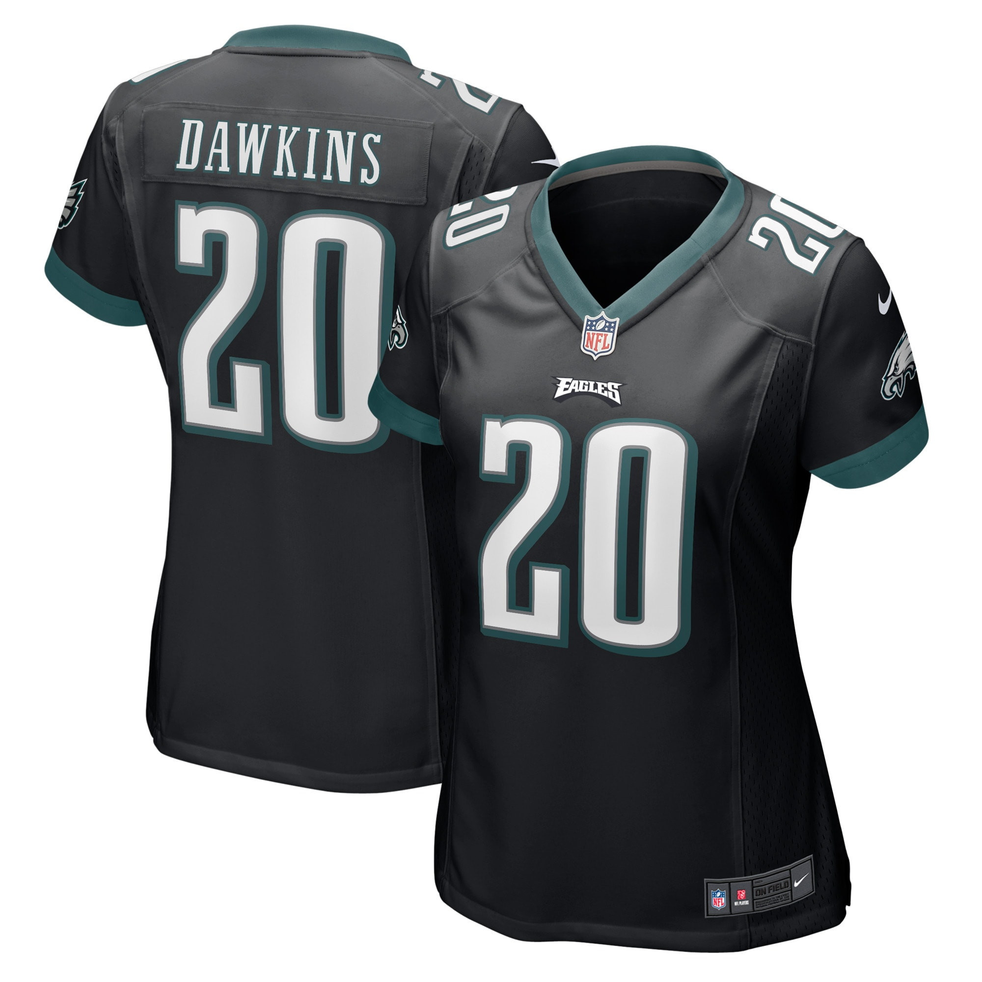 Brian Dawkins Philadelphia Eagles Womens Retired Player Jersey – Black NFL