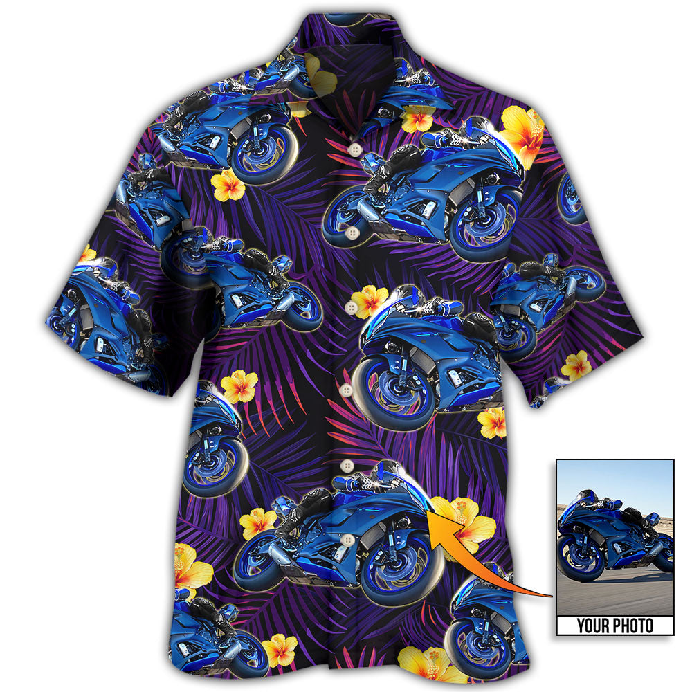 Trooper Motorcycle Tropical Custom Photo Hawaii Shirt Ha95152