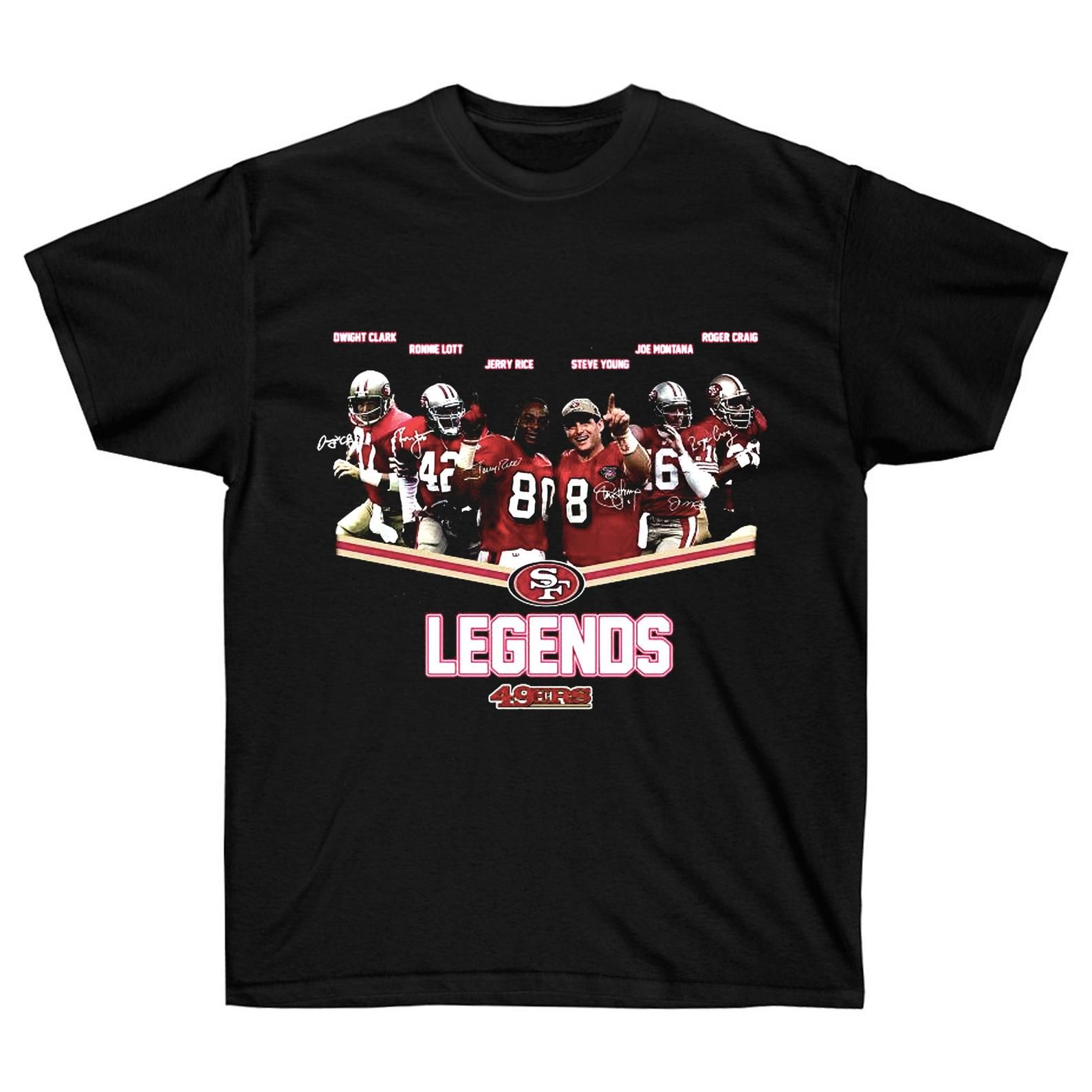 San Francisco 49Ers Legend Player Signatures Shirt San Francisco 49Ers ...