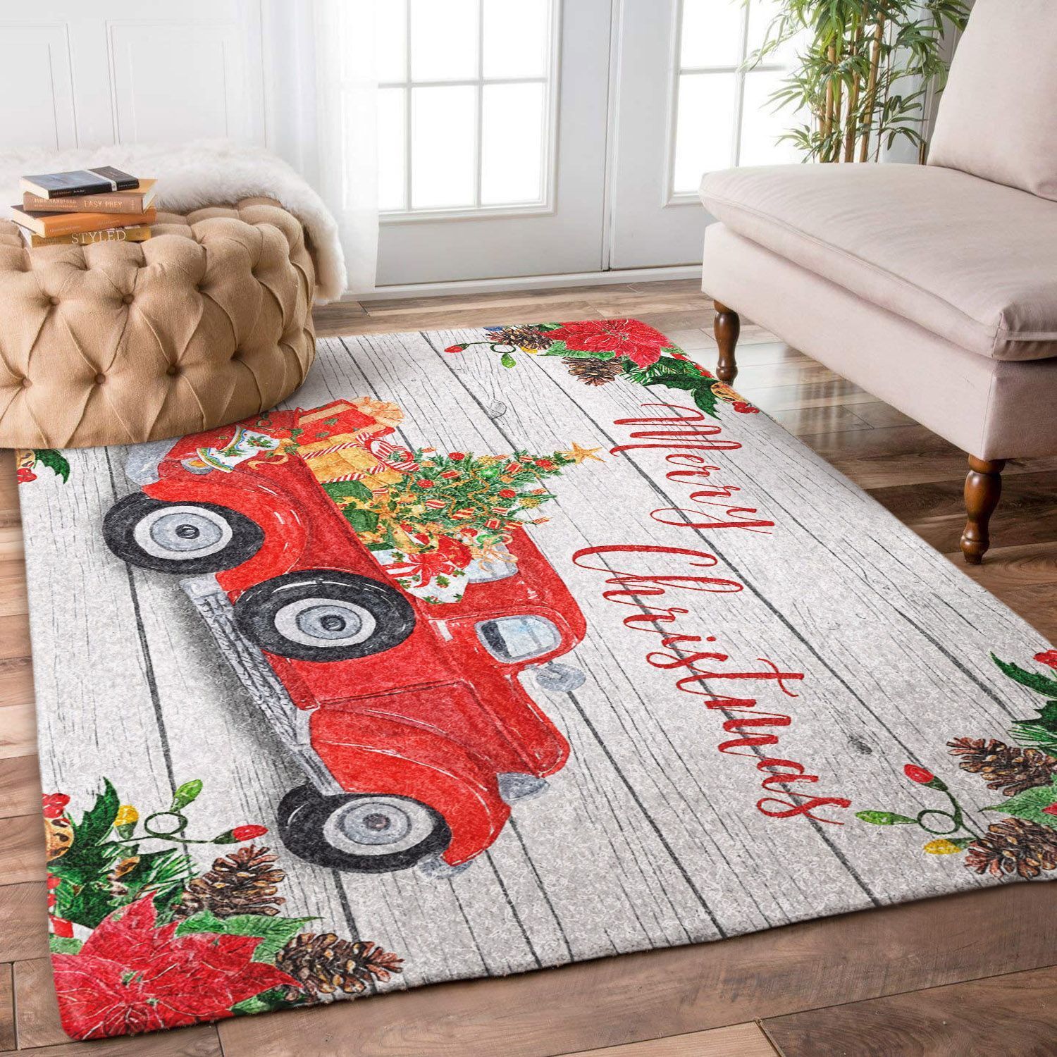 Vintage Red Truck Christmas VD0611201R Rug