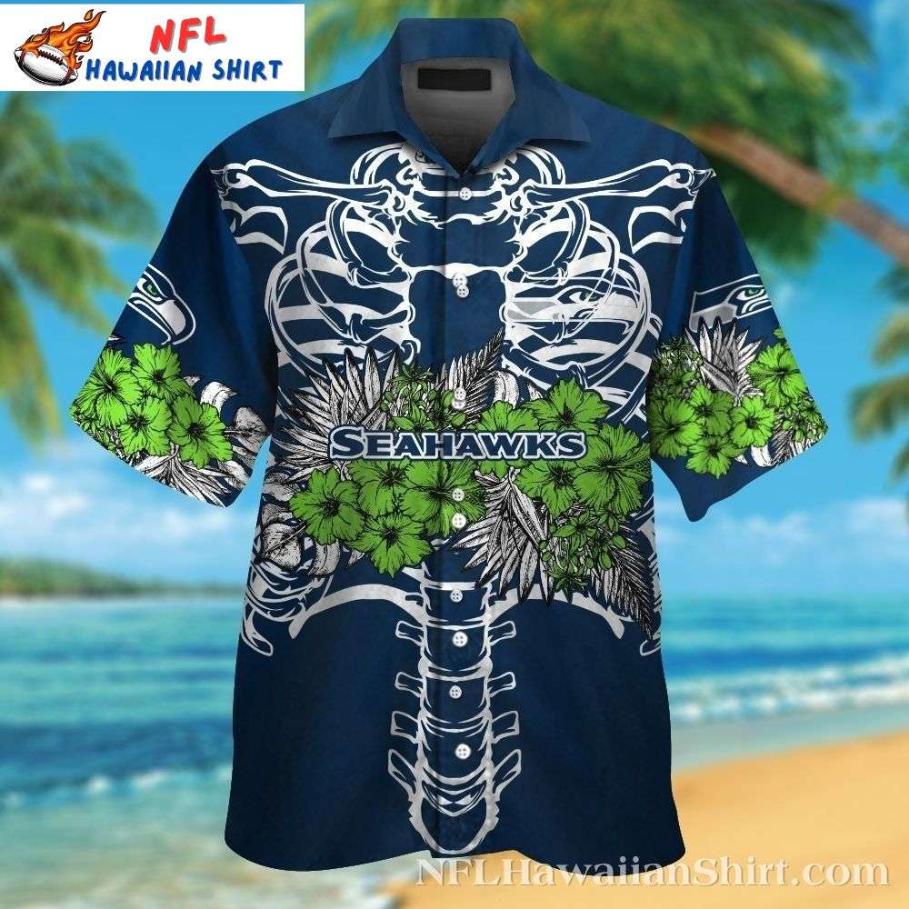 Tidal Wave  Seattle Seahawks Tribal Print Aloha Shirt