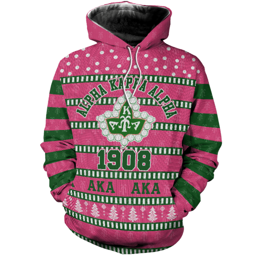 Alpha Kappa Alpha Pearls Symbol 1908 Aka Ugly Christmas Hoodie Shirt