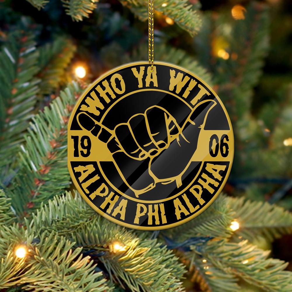 Wonderprint Ornament – Alpha Phi Alpha Who Ya Wit Shape Acrylic Ornament Lt10