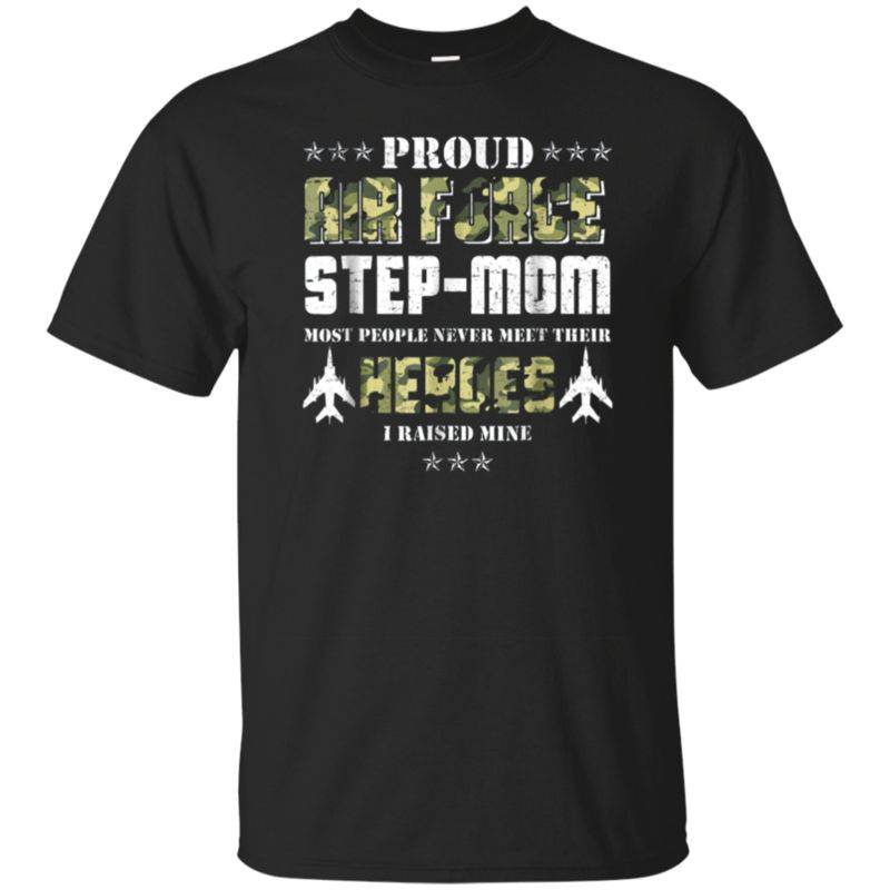 Vintage Proud Air Force Step-mom T Shirt Veteran Shirts