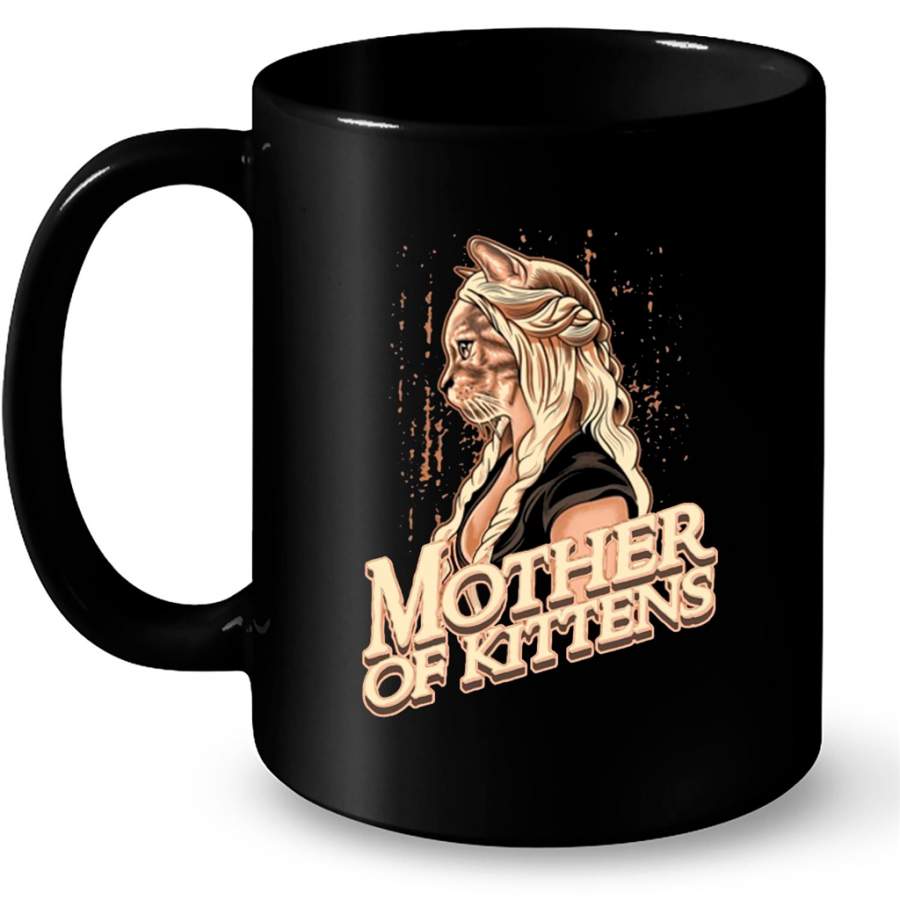 Mother Of Kittens – Full-Wrap Coffee Black Mug