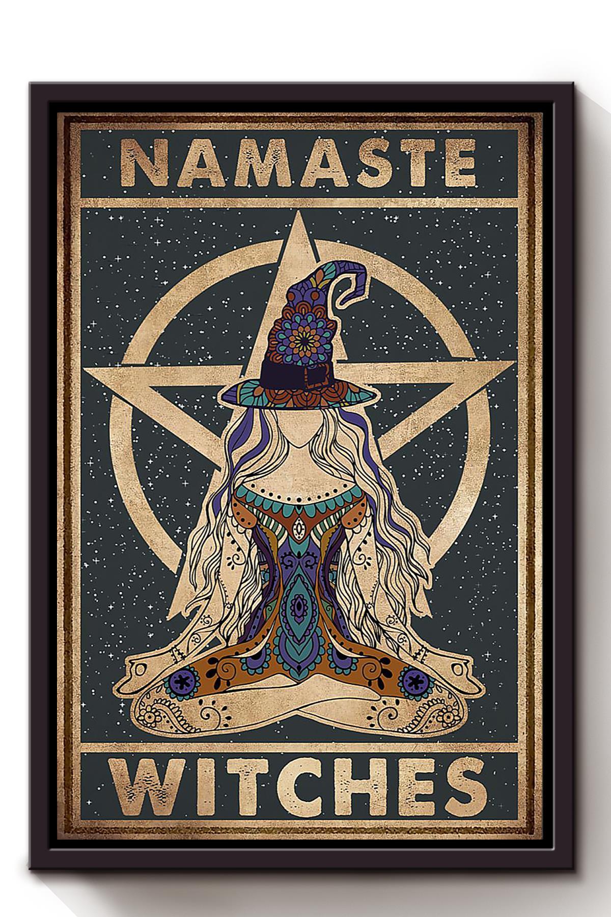 Namaste Witch Halloween Canvas And Poster, Canvas Prints, My Poster Wall, Canvas Wall Art, Wall Decor Visual Art, Halloween Gift, Happy Halloween