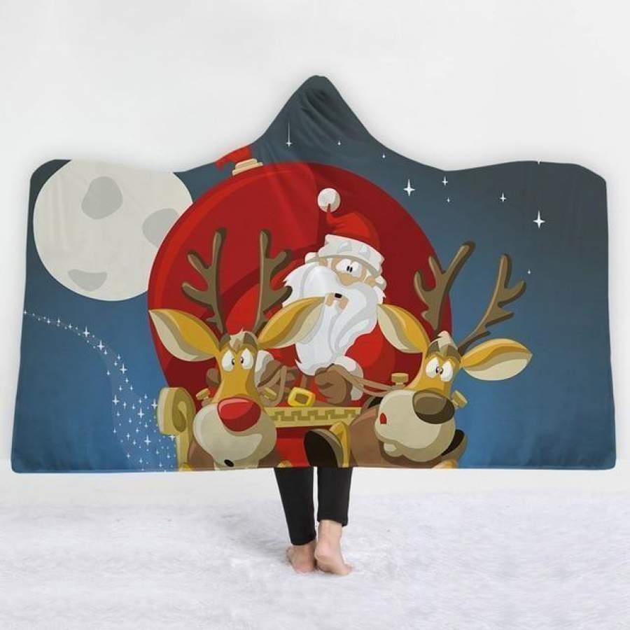 X-Mas Santa Sack Hooded Blanket Christmas Decoration Ideas Christmas Gift Ideas