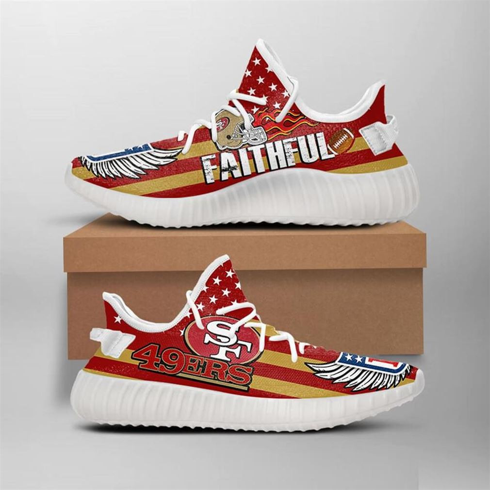 San Francisco 49Ers Yeezy Sneakers Shoes Art 1854