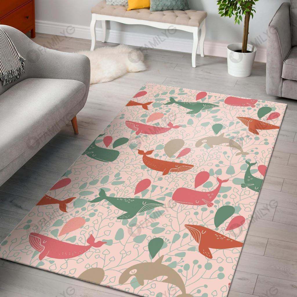 Cute whale pattern Rug