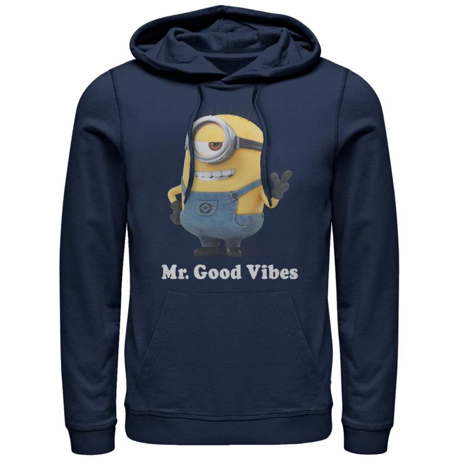 Despicable Me Men’s Minion Mr. Good Vibes  Lightweight Hoodie