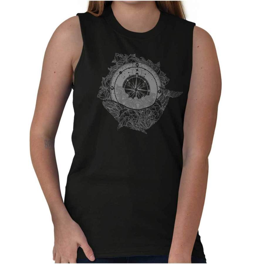 Whale Compass Sleeveless T-Shirt